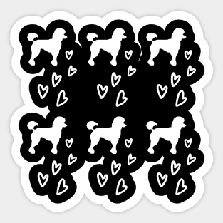 Poodle dog breed cute pattern Sticker